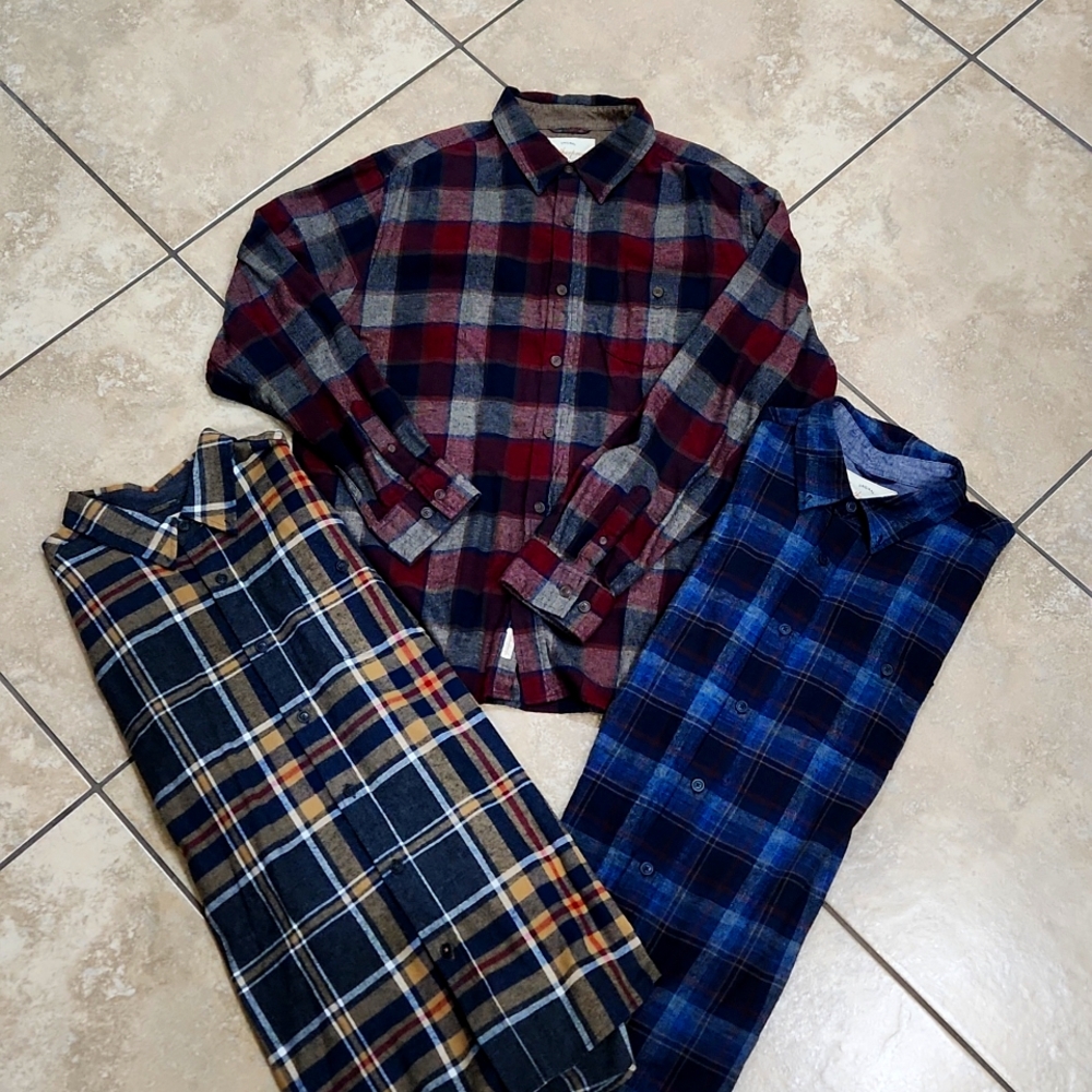 Bundle of 3 Original Weatherproof Vintage Flannel Shirts